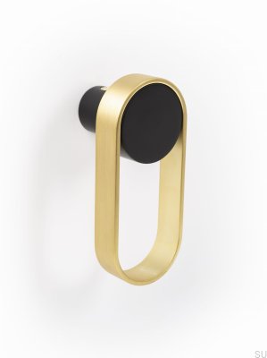 Orbit 45 Black and Brushed Gold Wall Hanger