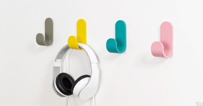 Wall hanger Tok 40, Aluminum, Turquoise