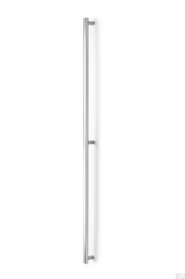 Moon Big 1056 Single-sided Elongated Furniture Handle Silver Brushed Aluminum