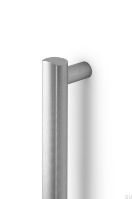 Moon Big 1056 Single-sided Elongated Furniture Handle Silver Brushed Aluminum