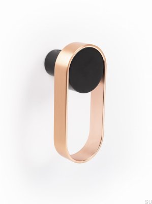 Orbit 45 Black with Brushed Copper Wall Hanger