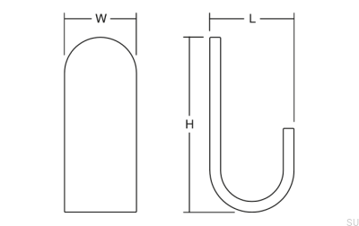Wall hanger Tok 40 Aluminum White Mat