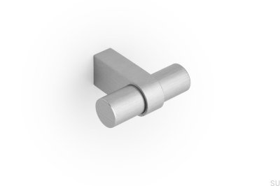 T-Bar Nobb Aluminum Silver Brushed Furniture Knob
