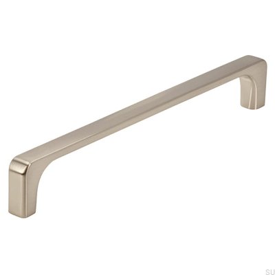 Oblong furniture handle 2563 160 Brushed Silver