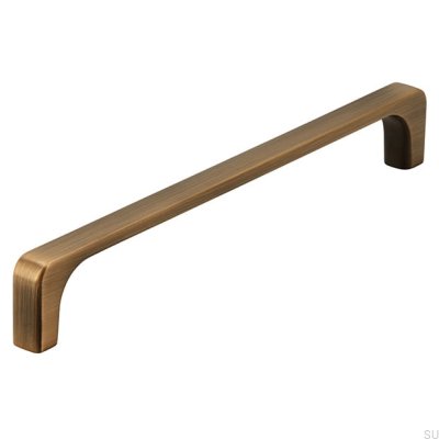 Oblong furniture handle 2563 160 Brushed Gold Metal
