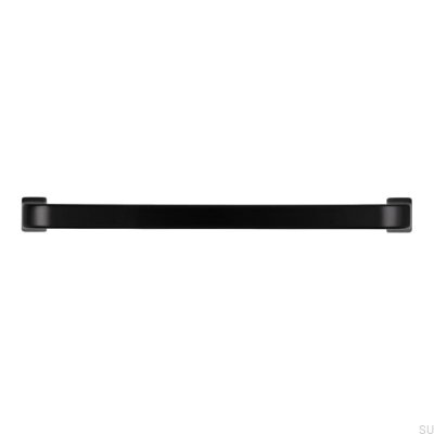 Oblong furniture handle 2525 128 Matte Black Metal