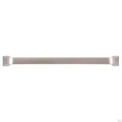 Oblong furniture handle 2525 128 Brushed Silver