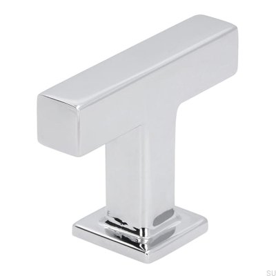 T-Bar 2520 furniture knob, polished chrome