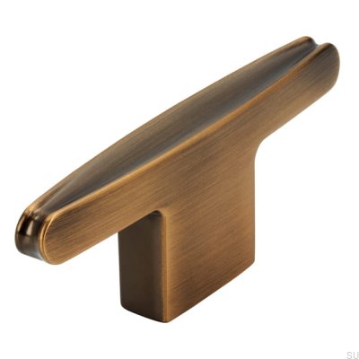 T-Bar 2570 16 Antique Gold Brushed Furniture Knob