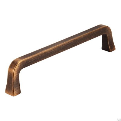 Oblong furniture handle 2525 128 Antique Brushed Bronze