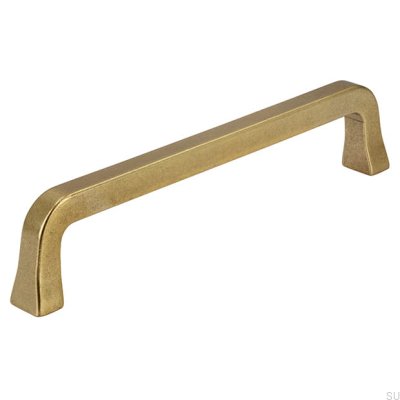 Oblong furniture handle 2525 128 Antique Gold Brushed
