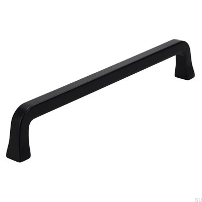 Oblong furniture handle 2525 160 Metal, Matte Black