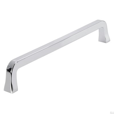 Oblong furniture handle 2525 160 Polished chrome