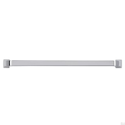 Oblong furniture handle 2525 160 Polished chrome