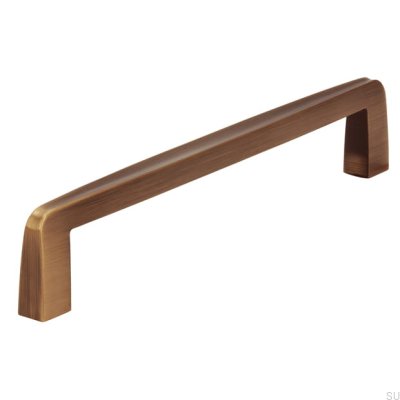 Oblong furniture handle 2570 160 Antique Gold Brushed