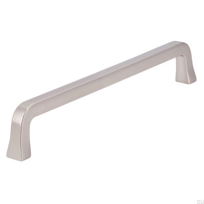 Oblong furniture handle 2525 160 Brushed Silver