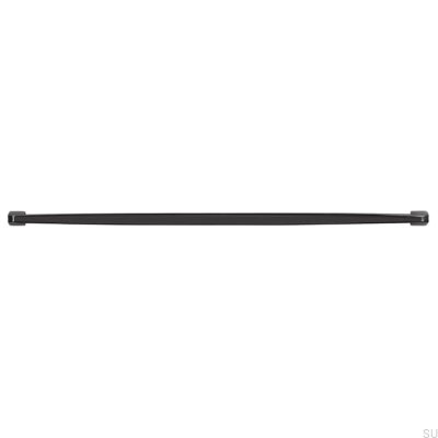 Oblong furniture handle 2570 320 Black Polished