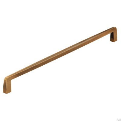 Oblong furniture handle 2570 320 Antique Gold Brushed