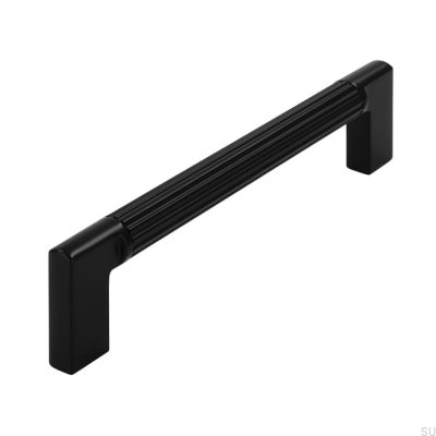 Oblong furniture handle 2591 128 Metal, Matte Black