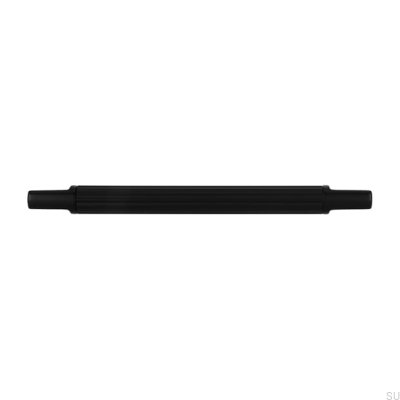 Oblong furniture handle 2591 128 Metal, Matte Black