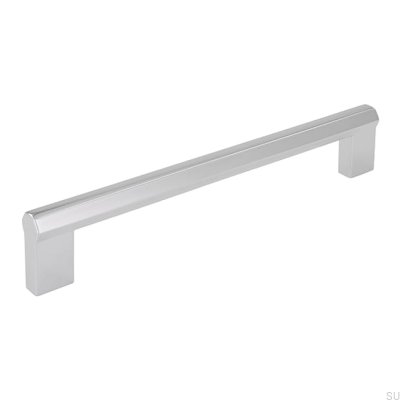 Oblong furniture handle 2571 160 Polished chrome