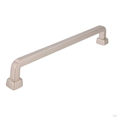 Oblong furniture handle 2536 160 Brushed Silver