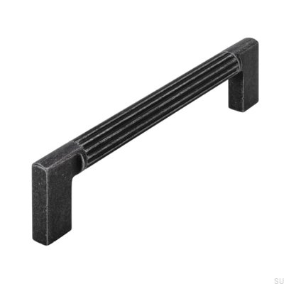 Oblong furniture handle 2591 128 Antique Iron