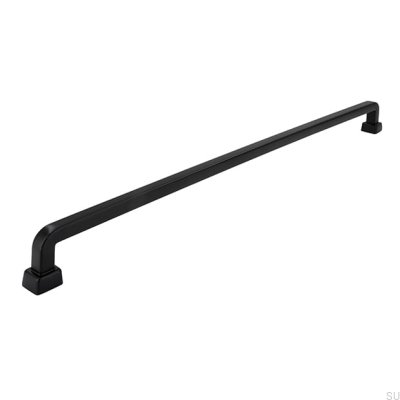 Oblong furniture handle 2536 320 Metal Matt Black