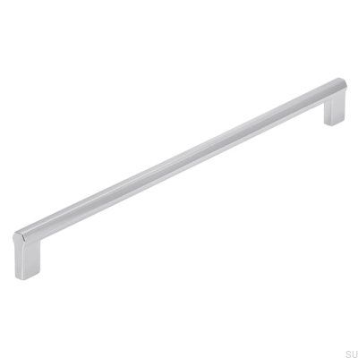 Oblong furniture handle 2571 320 Polished chrome
