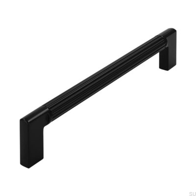 Oblong furniture handle 2591 160 Metal, Matte Black