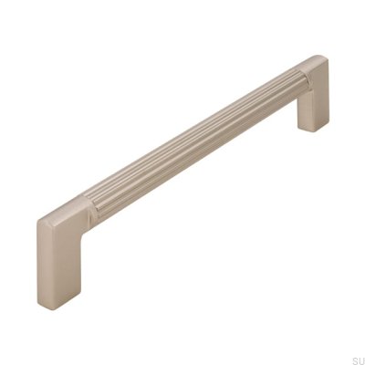 Oblong furniture handle 2591 160 Brushed Silver