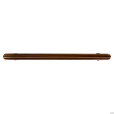 Oblong furniture handle 2587 160 Antique Gold Brushed