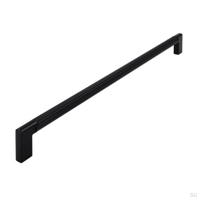 Oblong furniture handle 2591 320 Metal Matte Black