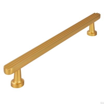 Oblong furniture handle 2587 160 Brushed Gold Metal