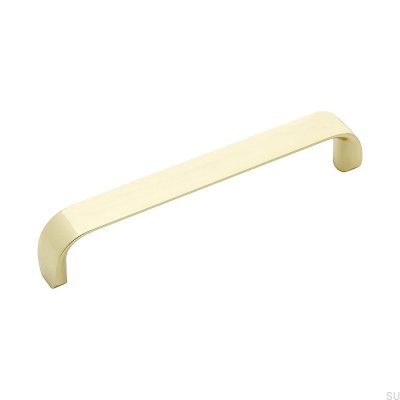 Lengthwise furniture handle Time 128 Gold Polished