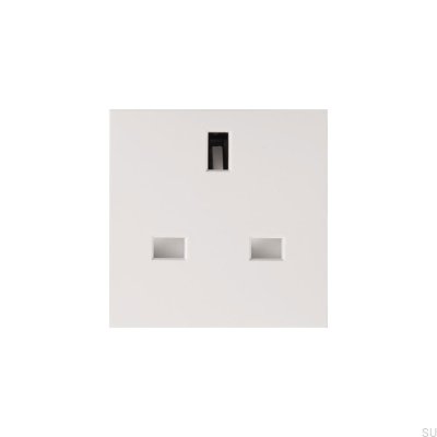 13 Amp UK Module English Euro Plate Plug White