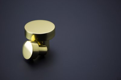Furniture Knob Mood 25 Polished and Lacquered Brass
