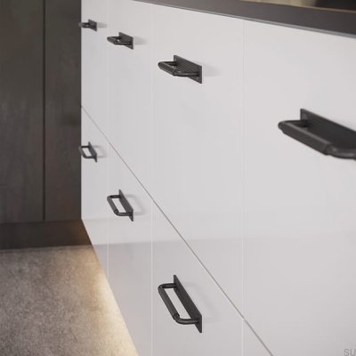 Handle pad 2589 Matte Black Metal