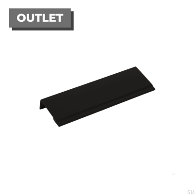 Furniture edge handle Stratt 128 Black aluminum