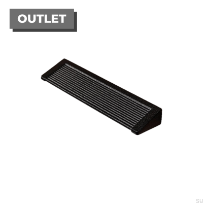 Elongated furniture handle Backk 96 Metal black