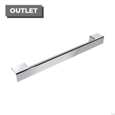 Oblong furniture handle Dua 210 Polished chrome