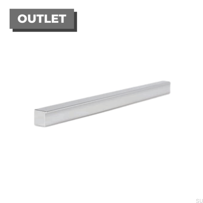 Lengthwise furniture handle Step 480 Polished chrome