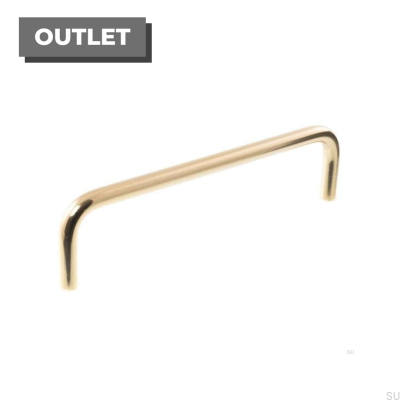 Elongated furniture handle 7353 96 Polished brass