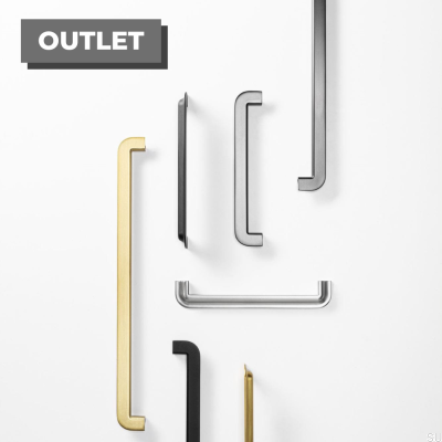 Nice 320 oblong furniture handle, metal, black