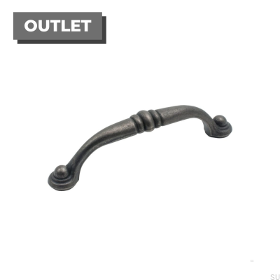 Elongated furniture handle 8443 96 Antique black
