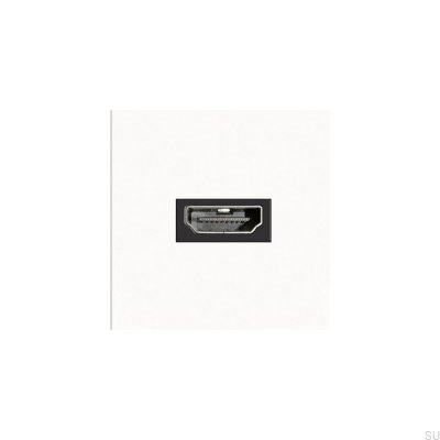 HDMI Socket Module for Euro Plate White British Standard