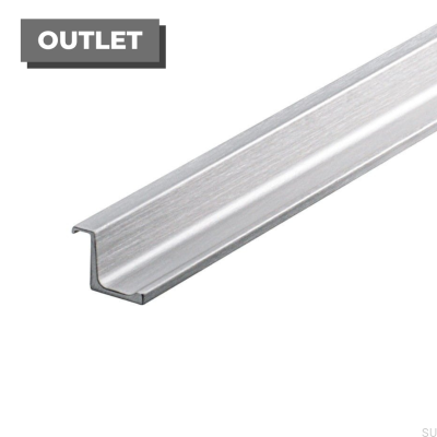 Cover edge furniture handle 596 Silver Steel