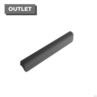 Fall 224 oblong furniture handle Aluminum Black