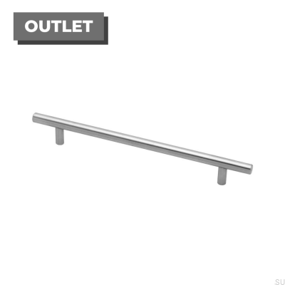 Oblong furniture handle Rf-C 242, stainless steel