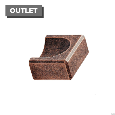 Elongated furniture handle Fold 32 Antique Copper